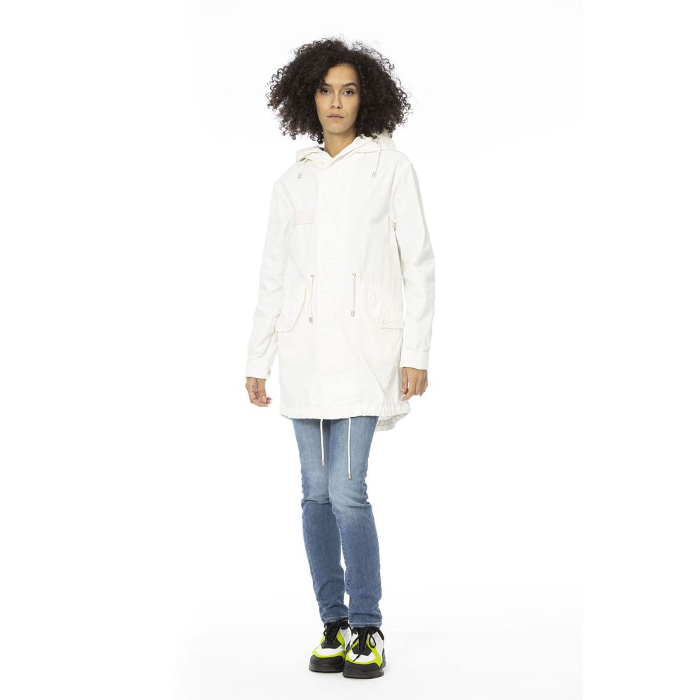 White Cotton Jackets & Coat