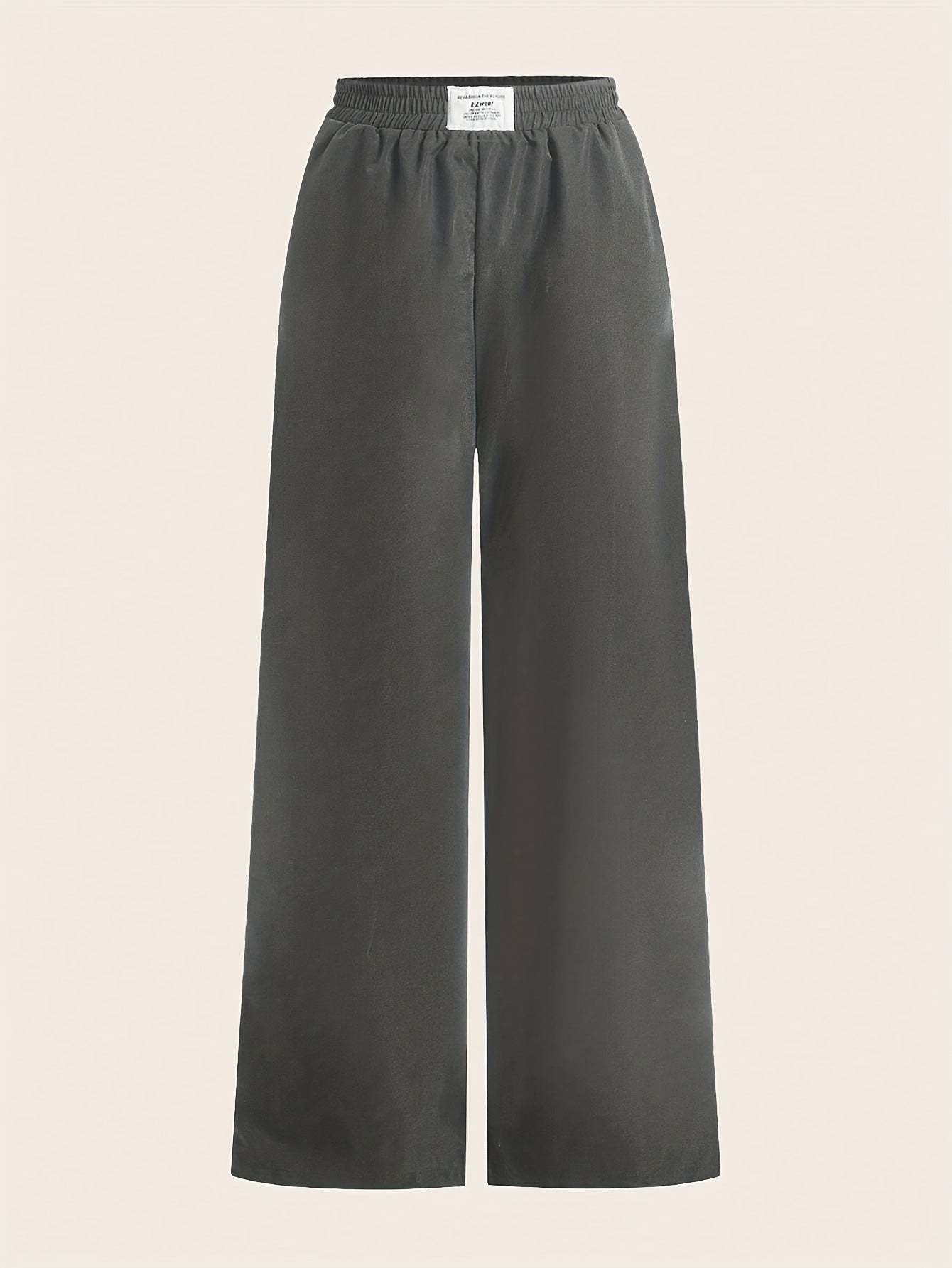 2 paar dames wide leg broeken - Zwart & Luipaardprint broeken, All-Season casual broeken met elastische tailleband, Non-stretch stof voor dagelijkse & formele outfits, veelzijdige kleding, stijlvolle broeken, fashionistas