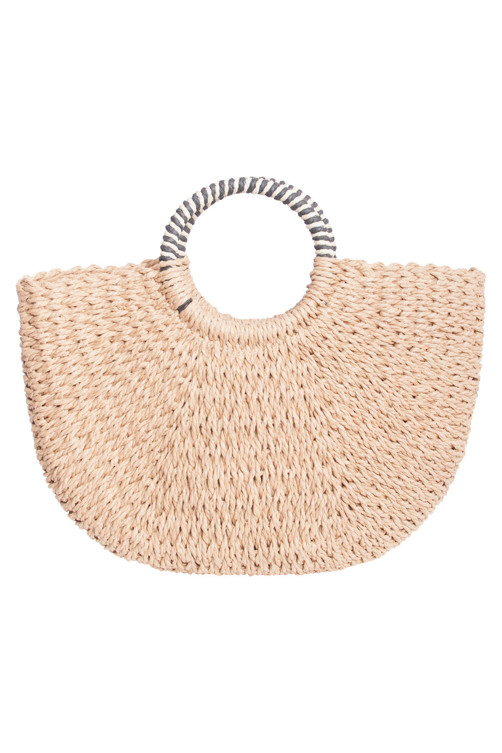 56028 Strandtas - Donkerzand Met Schelpenborduursel