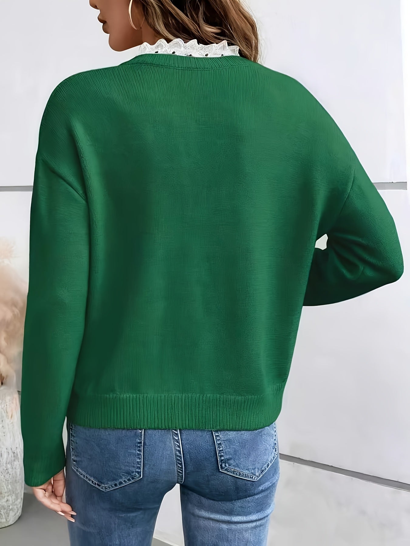 Zara™ | Medium Stretch V-hals Trui met Verfijnde Stijl