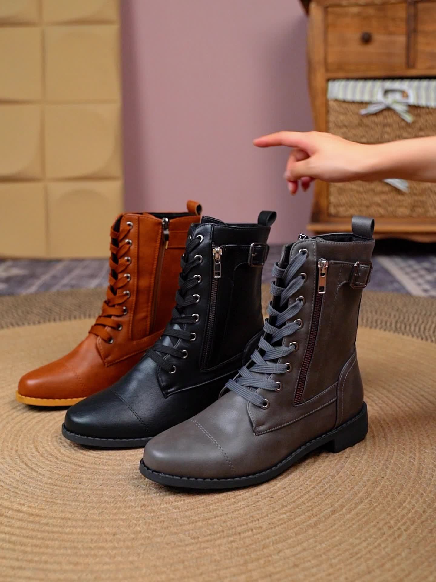 Olivia™ | Elegante Enkellaarsjes met Rubberen Zool en Rits