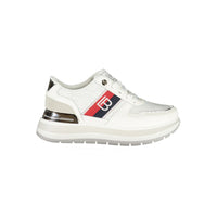 White Polyester Women Sneaker