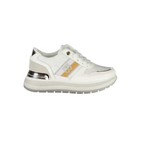 White Polyester Women Sneaker