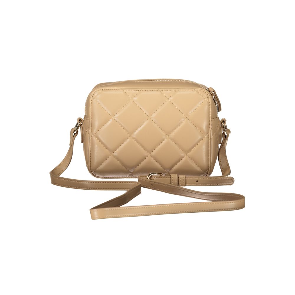Beige Polyethylene Women Handbag