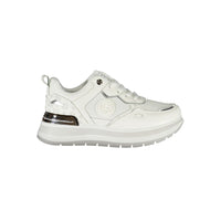 White Polyester Women Sneaker