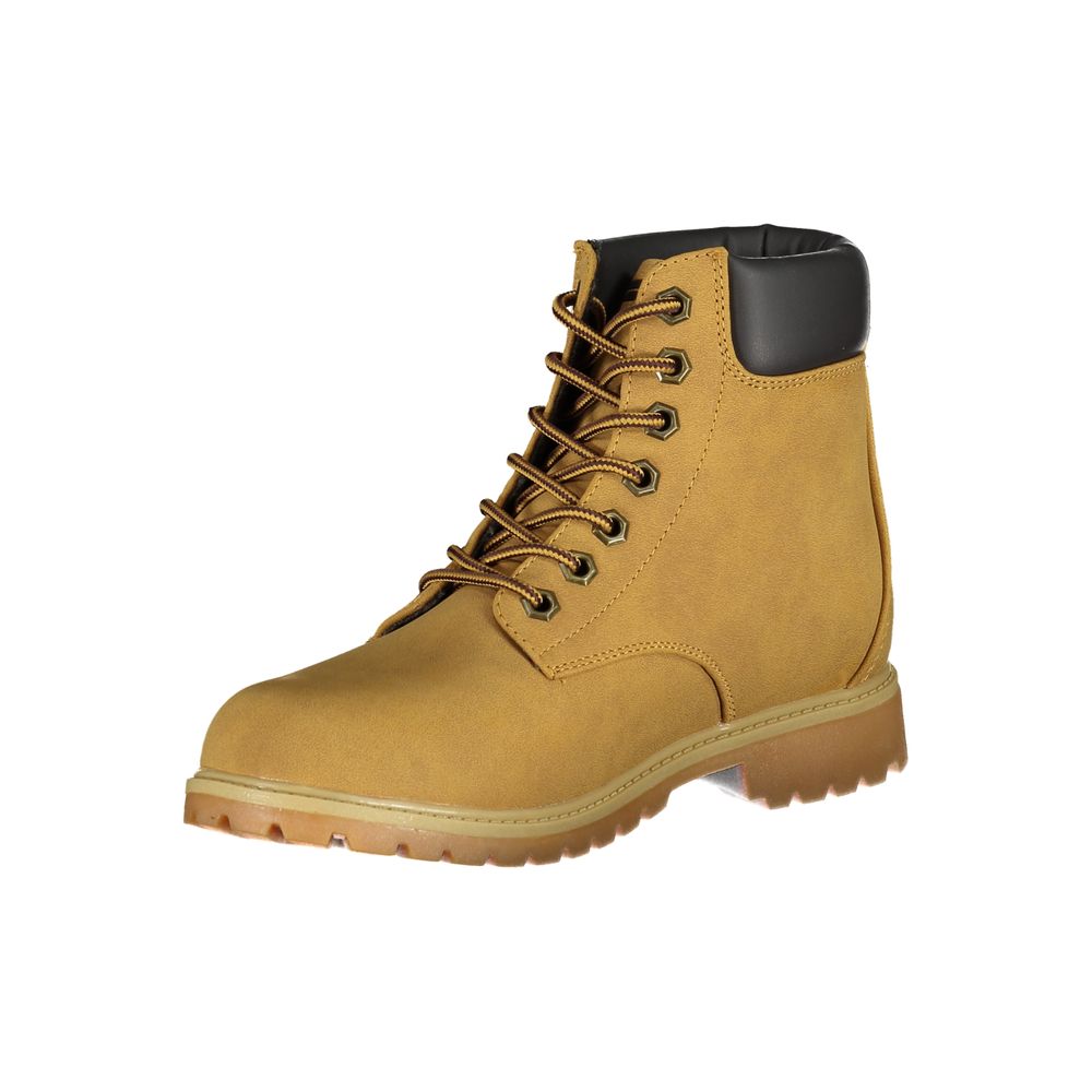 Yellow Polyester Women Boot