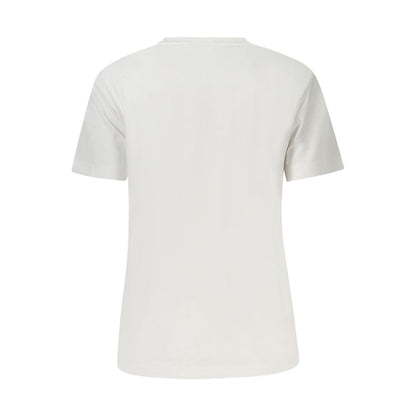 White Cotton Women T-Shirt