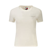 White Cotton Women T-Shirt