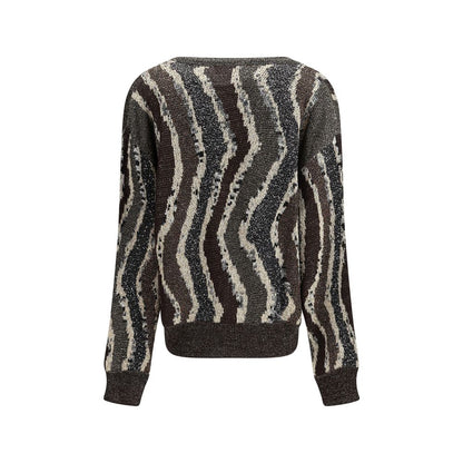 Wave pattern boxy Cardigan
