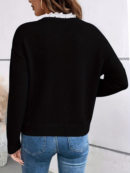 Zara™ | Medium Stretch V-hals Trui met Verfijnde Stijl