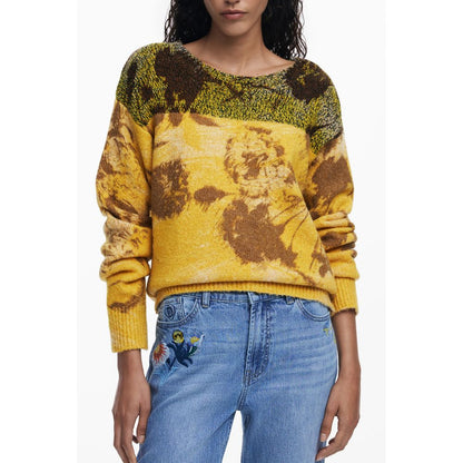 Yellow Wool Women Sweater