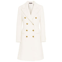 White Wool Women Coat