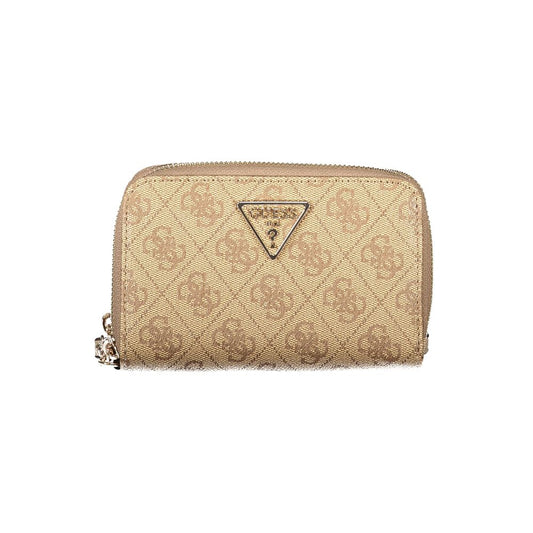 Beige Polyethylene Women Wallet