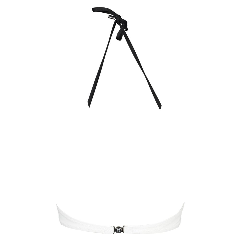 White Elastane Swimwear