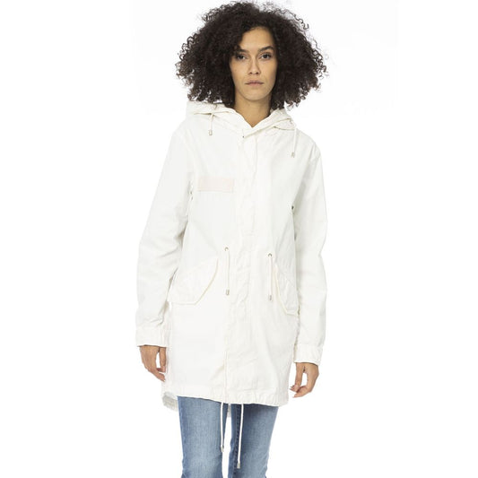 White Cotton Jackets & Coat