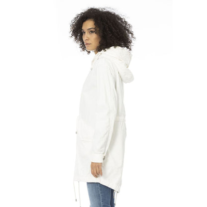 White Cotton Jackets & Coat