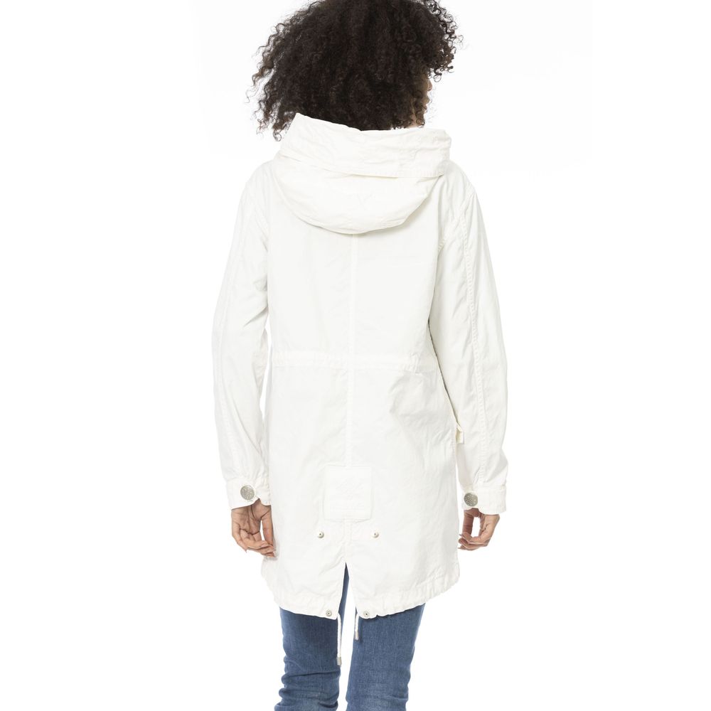 White Cotton Jackets & Coat