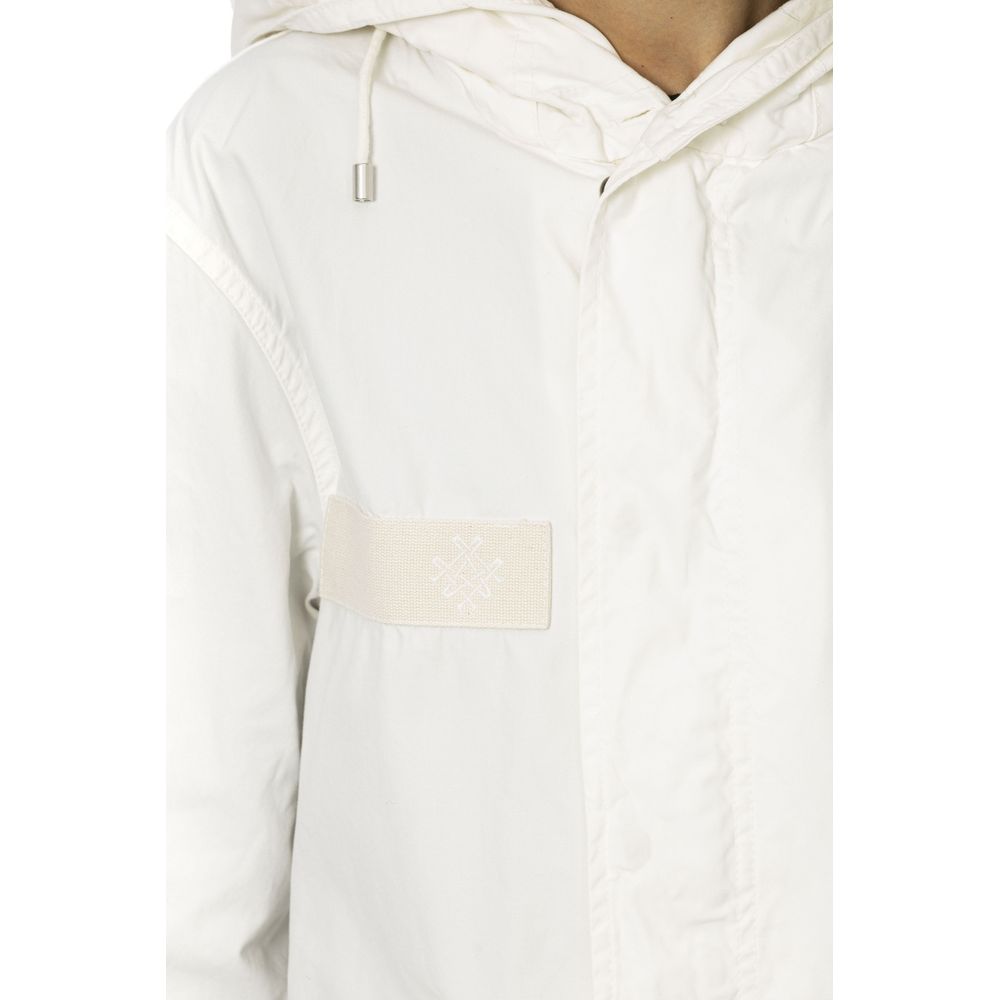 White Cotton Jackets & Coat