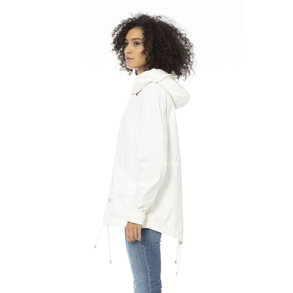 White Cotton Jackets & Coat