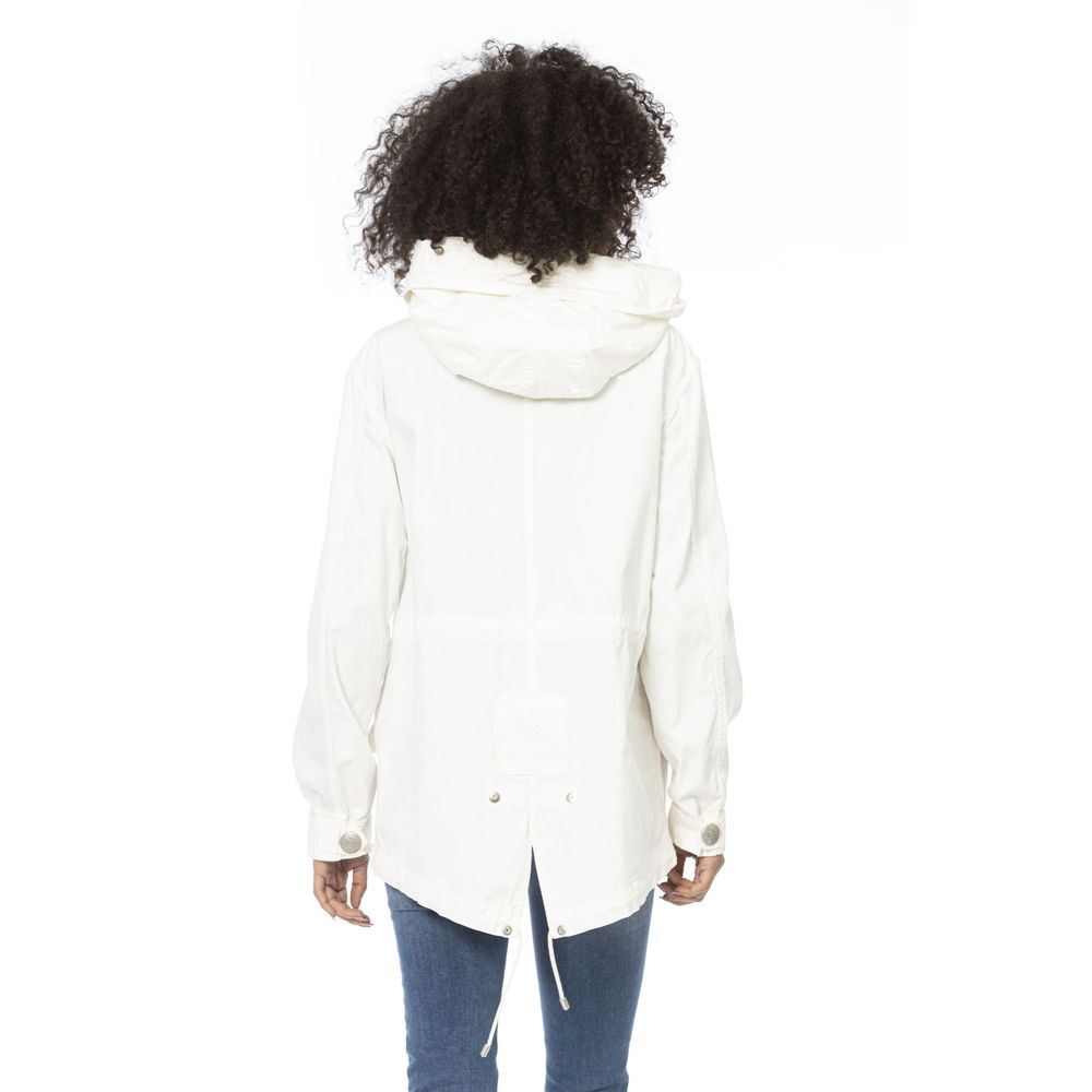 White Cotton Jackets & Coat