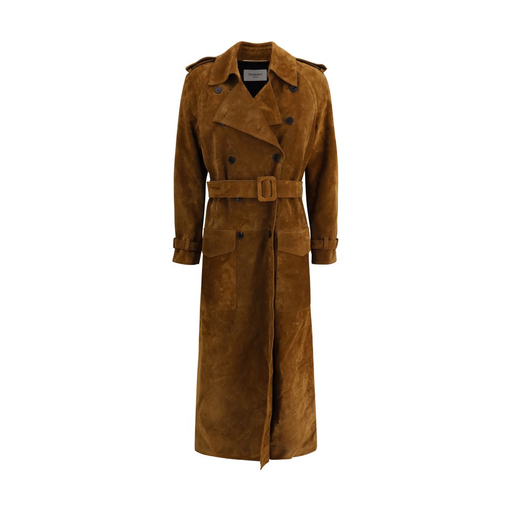 Suede Trench Coat