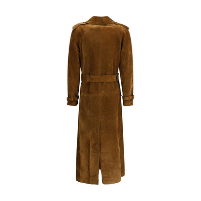 Suede Trench Coat