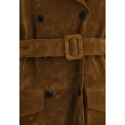 Suede Trench Coat