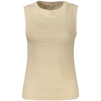 Beige Cotton Tank Top