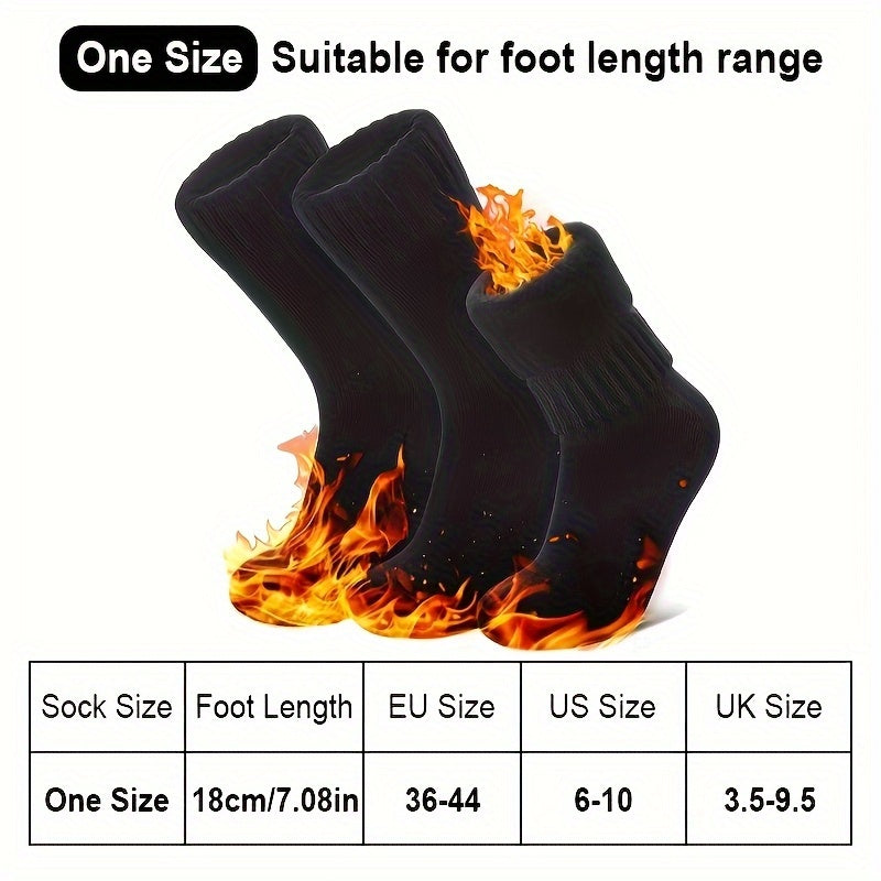 3 Paar Dames Thermische Laarsensokken voor Skiën - Dikke Warme Winter Sokken met Elastisch Geribbelde Boord, Machinewasbaar, Gemengde Kleuren & Zwart voor Extreem Koude Weer Buitensporten, Comfortabele Pasvorm