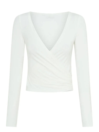 Elara™ | Pilates Wrap Top met Diepe V-hals