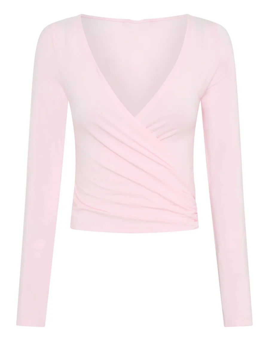 Elara™ | Pilates Wrap Top met Diepe V-hals