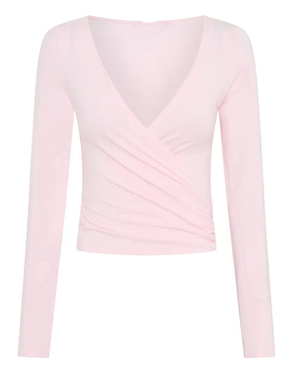 Elara™ | Pilates Wrap Top met Diepe V-hals