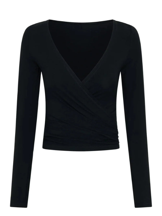 Elara™ | Pilates Wrap Top met Diepe V-hals