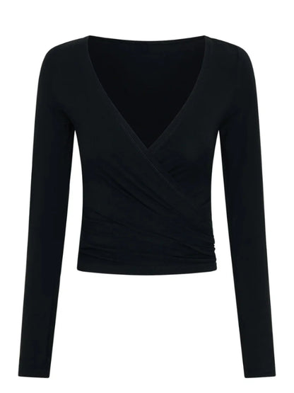 Elara™ | Pilates Wrap Top met Diepe V-hals