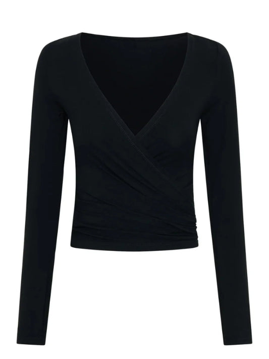 Elara™ | Pilates Wrap Top met Diepe V-hals